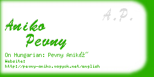 aniko pevny business card